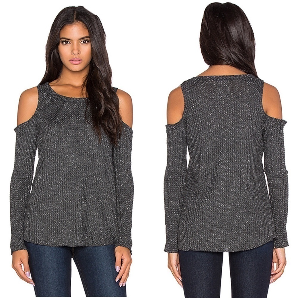 Chaser thermal cold shoulder tee in eclipse - Picture 1 of 6